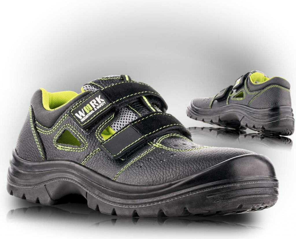VM Footwear UPPSALA S1 sandál Čierna-Zelená