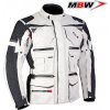 MBW ARON pánská textilní moto bunda sv. šedá černá - 64 - doprava zdarma