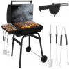 Záhradný gril s teplomerom na drevené uhlie + príslušenstvo