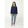 Vamp - Dámske teplé pyžamo 21433 - Vamp blue patriot XL