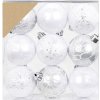 LAALU Sada 9 ks ozdôb: Ozdoby biele mix 6 cm