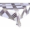 Obrus s nešpinivou úpravou, Zig Zag, hnedý 140 x 180 cm