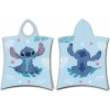 Jerry Fabrics Plážová osuška pončo Lilo and Stitch Blue 50 x 115 cm