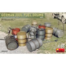 MiniArt German 200L Fuel Drum Set WWII 12 pcs. 1:35
