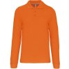 KARIBAN VINTAGE PIQUE K243 / Pánska polokošeľa s dlhým rukávom - orange XXXL