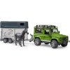 Bruder 02592 Land Rover Defender s prepravníkom na koňa