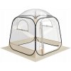 Samorozkladací stan 183x183x195CM pre 5-6 osôb s priehľadnými stenami a podlahou