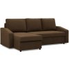 Signal Rohová rozkladacia sedacia súprava NEO - skosený bok - model 2 Hnedá