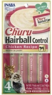 Inaba Churu Cat Hairball Control Chicken Recipe 4 x 14 g