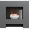 Stojaci krb sivý s funkciou ohrevu 2000 W