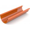 BRYZA PVC strešný žľab 75 mm 3 m tehlový