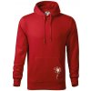 Kopretina - dole na výšku - Mikina pánska Cape s kapucňou - 4XL ( Červená )