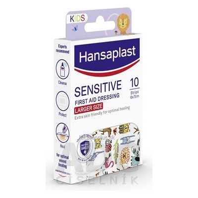 Hansaplast SENSITIV KIDS Zvieratká XL náplasť detská, 6x7 cm 1x10 ks