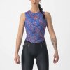 CASTELLI Cyklistické tričko bez rukávov - PRO MESH 4 W LADY - modrá XS