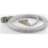 Wantec flates CAT6A FTP Patch kábel - 15 m - Cat6a - F/UTP (FTP) - RJ-45 - RJ-45 - biely (7012)