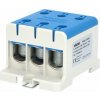 ELEMAN Svorka univerzálna trojitá UK 95/3 N, 245A, 3x95mm2 1pól., AL/CU, krytá, modrá, na DIN a Montážnu dosku