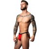 Male Power Hot Mesh Jock červeno-čierny anatomický model