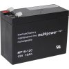 multipower PB-12-10-6,35 MP10-12C olovený akumulátor 12 V 10 Ah olovený so skleneným rúnom (š x v x h) 151 x 118.5 x 65 mm plochý konektor 6,35 mm odolné; MP10-12C