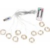 Verk 26018 Vianočný svetelný záves USB, 300 LED, diaľkové ovládanie, studená biela 3 x 3 m
