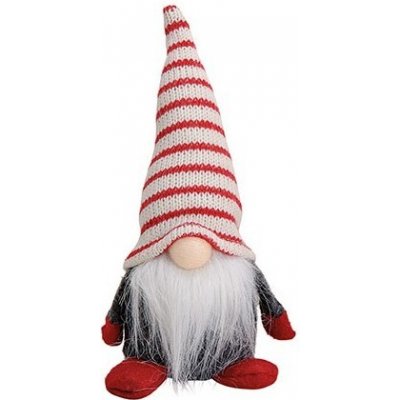 Sezónkovo Vianočný škriatok Cukráčik 18 cm S pruhovanou čiapkou