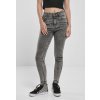 Urban Classics rifle ladies high waist skinny jeans black heavy acid washed čierné