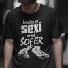 Tričko s potlačou SEXI ŠOFÉR Pánsky Čierna M