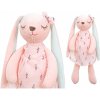 Plyšový králik maskot ružový 35cm biela