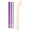 Ecocare Ekologické kovové slamky cestovná sada Fialové 3 ks