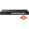 Tenda TEG1128P-24-250W PoE+ Gigabit switch 24x 1Gb/s PoE+ 802.3af/at + 2x SFP + 2x RJ45, 230W, Rack