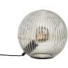 Brilliant Sklenená stolová lampa Belado čierna/dymovo sivá ryhovaná - 92804/93