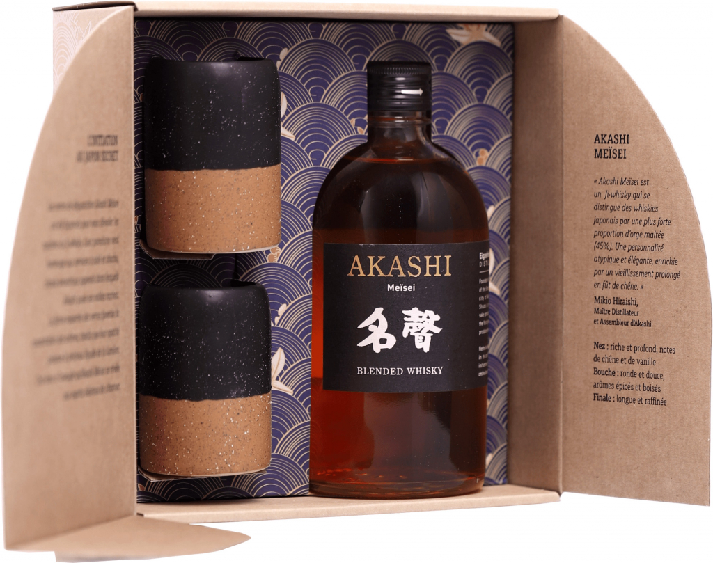 Akashi Meisei 40% 0,5 l (darčekové balenie 2 poháre)