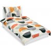 BELLATEX Obliečky bavlna 90/203 oranžový polkruh, 140 × 200 cm, 70 × 90 cm