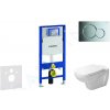 GEBERIT - Duofix Modul na závesné WC s tlačidlom Sigma01, lesklý chróm + Duravit D-Code - WC a doska, Rimless, SoftClose 111.300.00.5 NH2