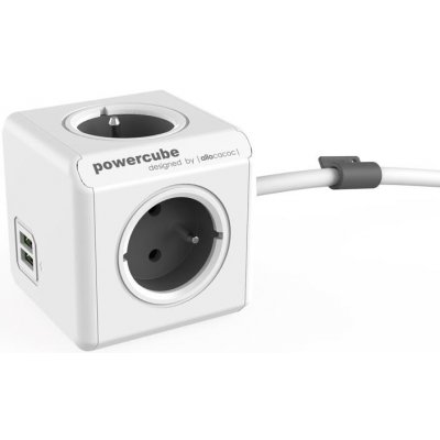 PowerCube EXTENDED USB, Grey 2x USB, kabel 3m