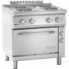 Plynový sporák 4 plotýnky s elektrickou troubou, 800x700x850 mm | BARTSCHER, 286225 inox