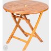 FaKOPA s. r. o. VASCO - skladací stôl z teaku gulatý Ø 90 cm, teak