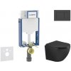 Geberit Kombifix - Set predstenovej inštalácie, klozetu Oudee a dosky softclose, tlačidlo Sigma20, matná čierna/čierna SANI15CA5503