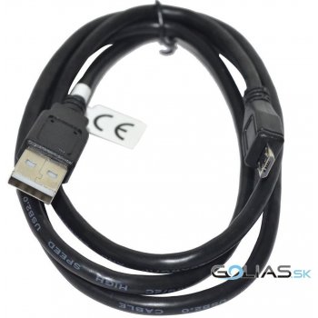 Vakoss TC-U1279K microUSB 2.0 A-B M/M, 1m, černý