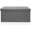Goleto Čalunená lavica s uložným priestorom 80 x 40 x 40 cm | sivá