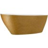 BESCO GOYA GLAM 170 x 72cm vaňa voľne stojaca oválna, s chrómovým sifónom, liaty mramor, zlatá lesklá, #WMD-170-GZ
