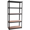 Kovový regál 180 x 90 x 40 cm 5 políc MR4600BLACK