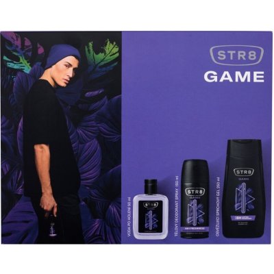 STR8 GAME VODA PO HOLENI 50 ml + DEO SPREJ 150 ml + SPRCHOVY GEL 250 ml