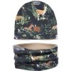 Detský komplet čiapky a komína s potlačou zvierat, MA1924 Woodland 52-55 cm