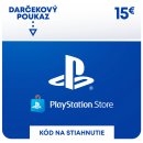 PlayStation Store predplatená karta 15 € SK