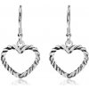 Šperky eshop - Náušnice zo striebra 925 - vlnkovité srdcia AA19.01