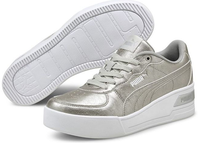 Puma voľnočasová obuv Skye Wedge Metallic Strieborná