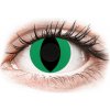 Gelflex CRAZY LENS - Cat Eye Green - nedioptrické jednodenné 2 šošovky