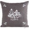 Vianočná obliečka na vankúš ZIMNÁ KRAJINA 45x45cm oceľová/strieborná