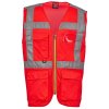 Reflexná pracovná vesta Payper EXTRA Farba: FLUORESCENT RED, Veľkosť: L (S00846008803030L)