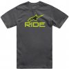 ALPINESTARS tričko RIDE 4.0 CSF TEE charcoal/lime/black - L